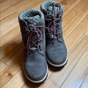 Women's Gray and Brown Boots